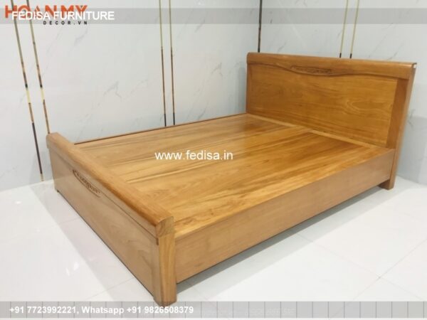 Wooden Bed Wooden Headboard Designs 10x16 Bedroom Interior Design No-1628