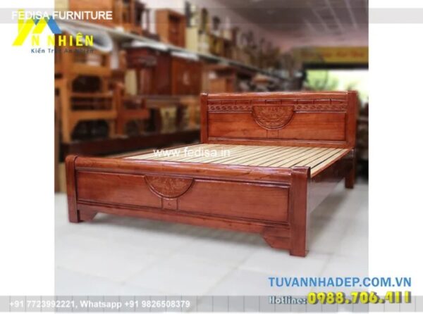 Wooden Bed Double Cot Wooden Childrens Room Interior No-1658