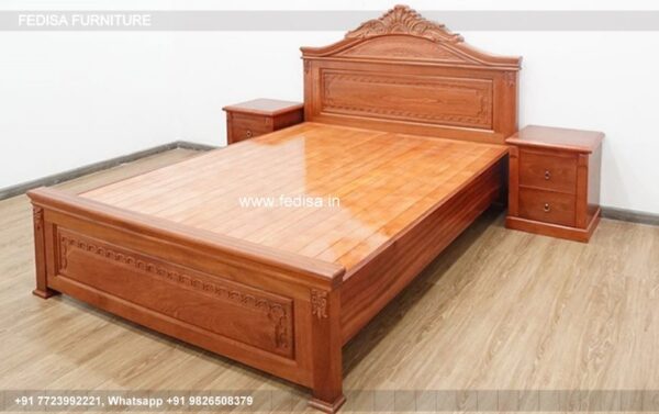 Wooden Bed Wooden Almirah With Dressing Table House Bedroom Painting Design No-1703