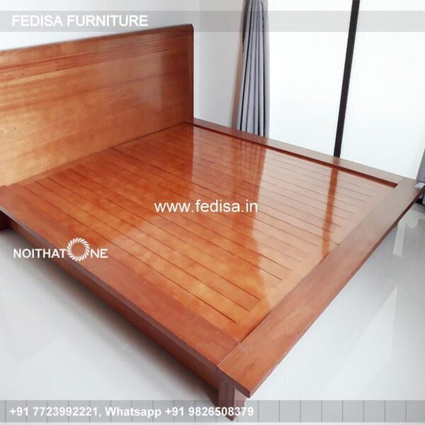 Wooden Bed Wooden Bed Frame White Paint For Room Walls No-1711