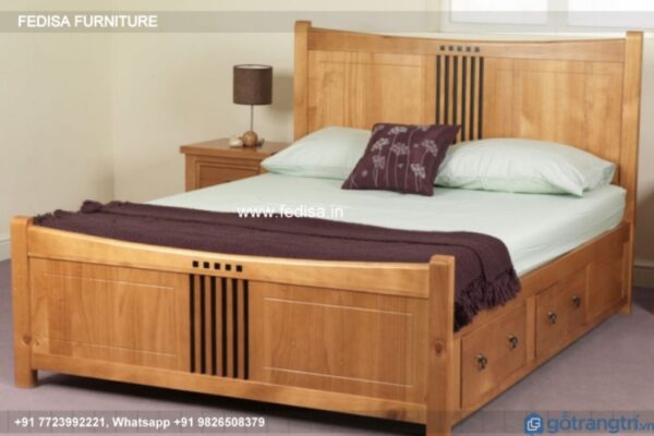 Wooden Bed Wooden Double Beds For Sale Pure Salt Interiors Bedroom No-1730