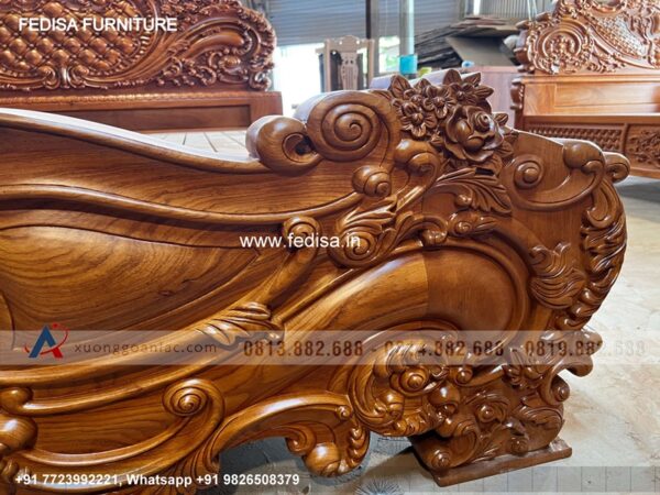Wooden Bed Wooden Bedroom Interior Design Minimalist Room Style No-1745