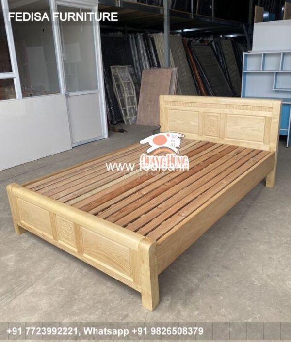 Wooden Bed Wooden Bedroom Design Beige Bedroom Interior Design No-1758