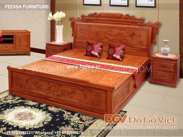 Wooden Bed Modern Wooden Bed Design Men's Bedroom Interior Design No-1834
