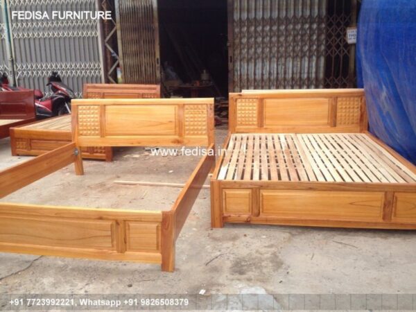 Wooden Bed Wooden Design Interior Apartemen 2 Bedroom No-1848
