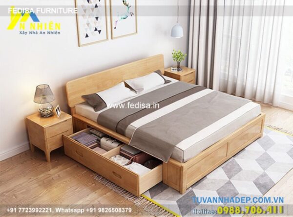 Wooden Bed Wooden Double Cot Price Style Of Room Decoration No-1852
