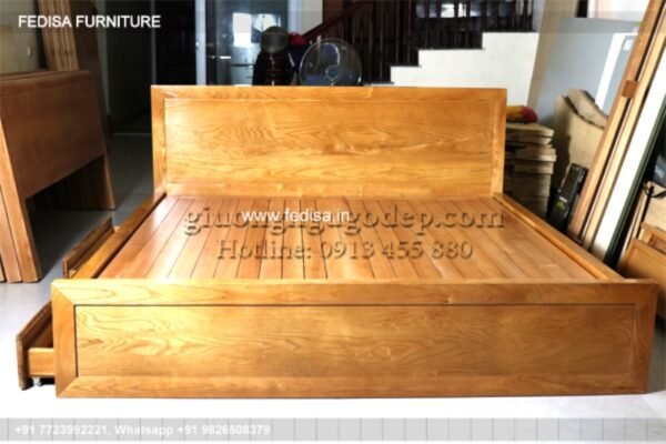 Wooden Bed Wooden Double Bed Frame With Storage Anna Spiro Bedroom No-1860