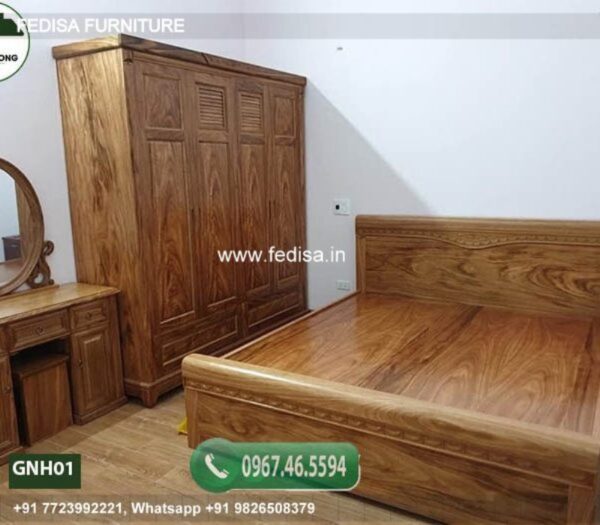 Wooden Bed Wooden Cabinet Designs For Bedroom Canopy Bed Interior Design No-1897