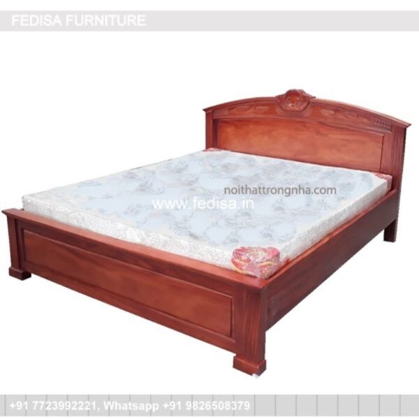 Wooden Bed Wooden Almirah With Dressing Table Design Virtual Room Decorating No-1906