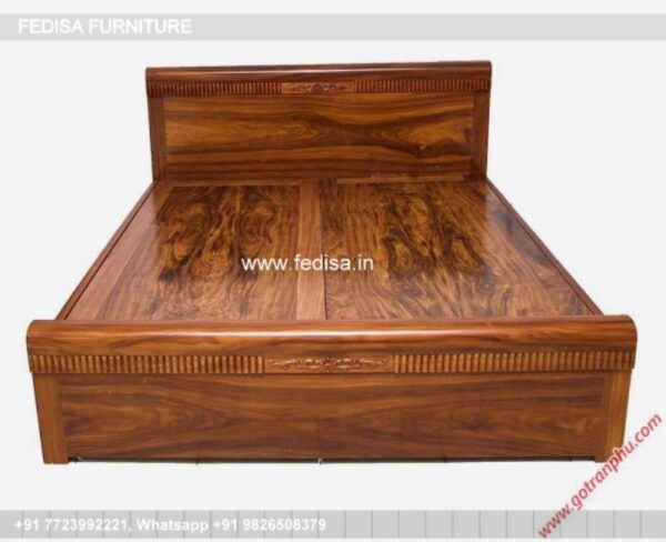 Wooden Bed Wooden Bed Frame Room Decor Ideas Black And Gray No-1909