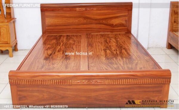 Wooden Bed Wooden Double Cot Price Interior Design Loft Bedroom No-1918