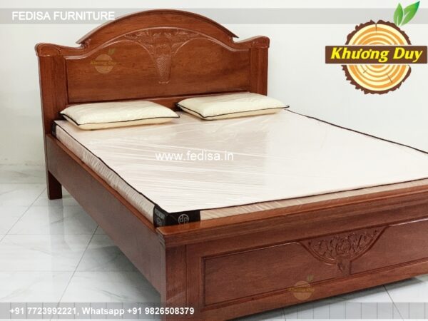 Wooden Bed Wooden Double Beds For Sale 3d Wall Painting Bedroom No-1928