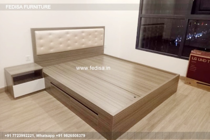 Wooden Bed Modern Wooden Bed Design Yellow Room Interior Design No-1966
