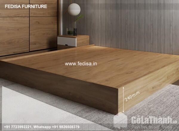 Wooden Bed Wooden Almirah With Dressing Table Loft Style Room Ideas No-1967