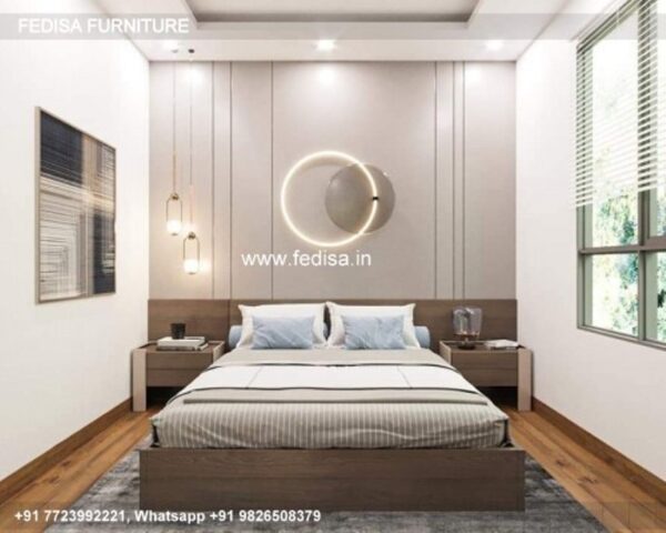 Wooden Bed Wooden Room Decor Bedroom Interior Simple Design No-1969