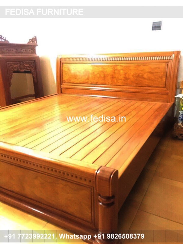 Wooden Bed Bed Back Design Wooden Bedroom Study Room Interior Design No-2018