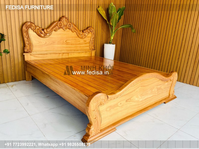 Wooden Bed Wooden Almirah With Dressing Table Two Bedroom Apartment Interior Design No-2033