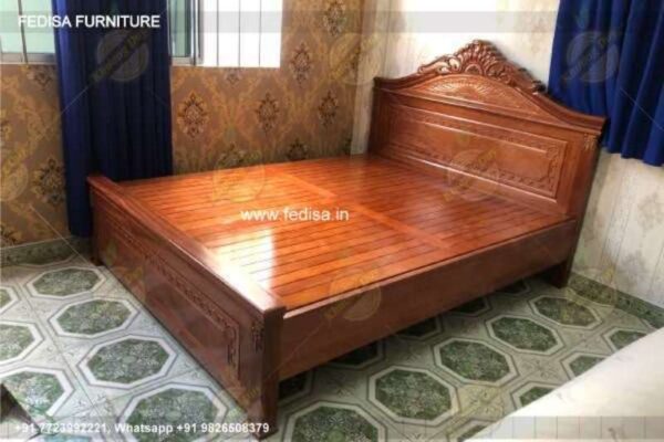 Wooden Bed Wooden Double Bed Interior Design Master Bedroom 2021 No-2047