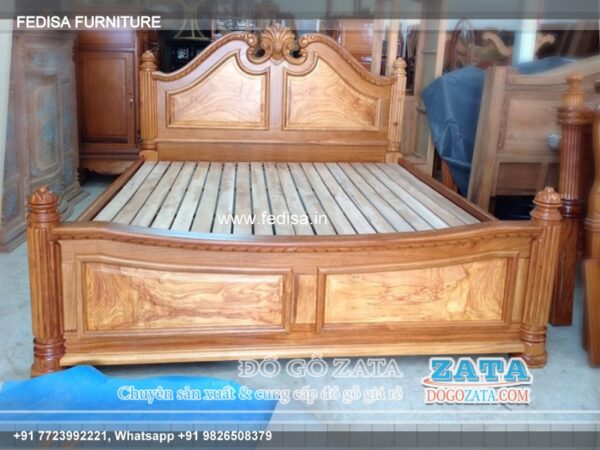 Wooden Bed Wooden Double Cot Price Home Interior Design Room No-2050