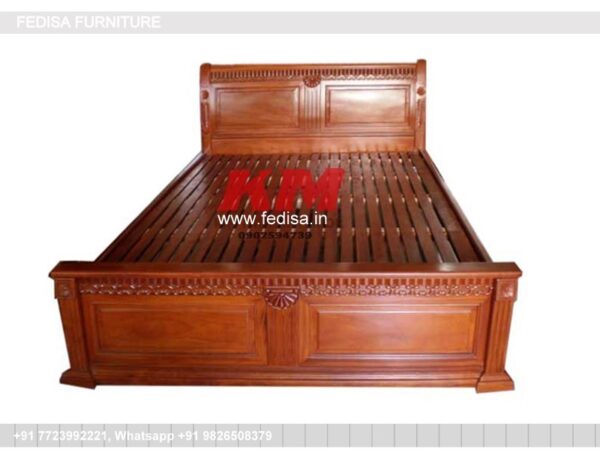 Wooden Bed Wooden Double Bed Price Minimalist Gray Room No-2051