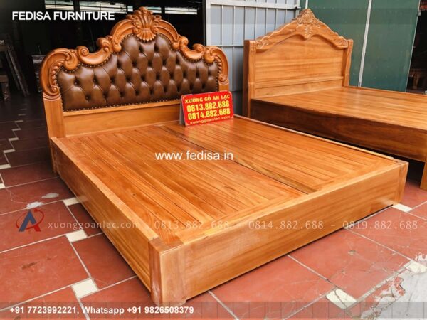 Wooden Bed Wooden Double Bed Under 5031 Modern House Interior Design Bedroom No-2055