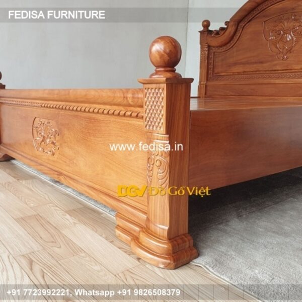 Wooden Bed Wooden Master Bedroom Interior Design Spanish Style Bedroom Decor No-2077