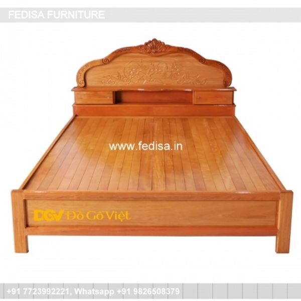 Wooden Bed Wooden Almirah With Dressing Table Pop Design For 2 Bhk Flat No-2099