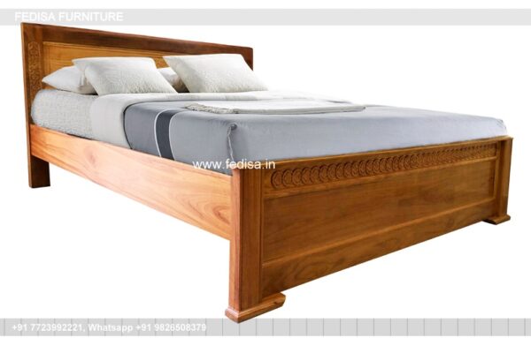 Wooden Bed Wooden Bed Frame White Bed Interior Design No-2107
