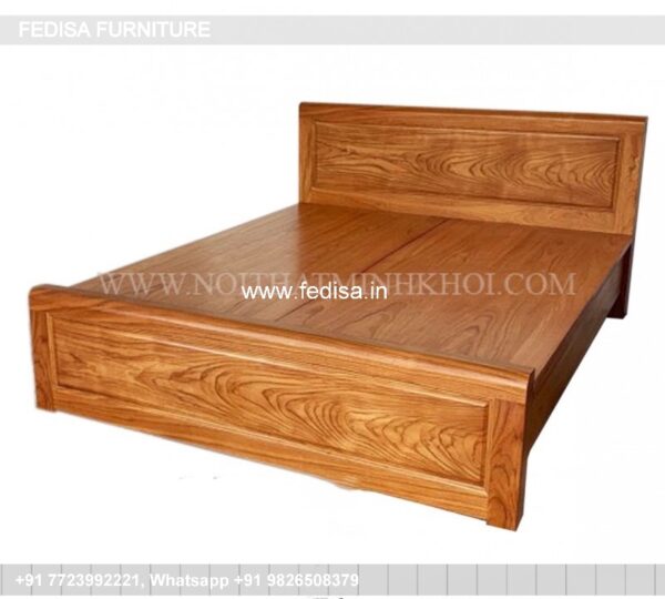 Wooden Bed White Wooden Bed Frame Room Interior 3d No-2111