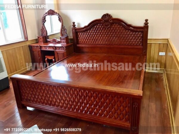 Wooden Bed Wooden Dressing Table Designs For Bedroom Ideas Paint Bedroom No-2137