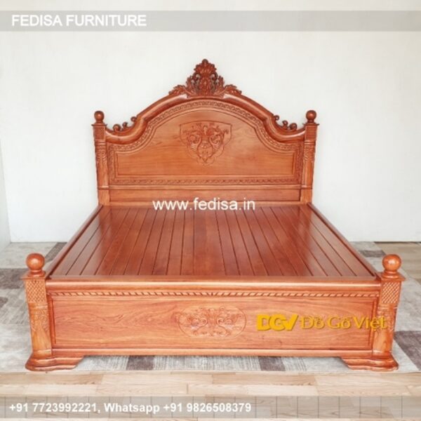 Wooden Bed Furniture Wooden Bed Design Industrial Style Room Decor No-2157