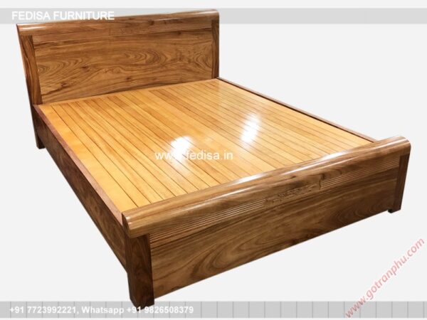 Wooden Bed Wooden Bed Cottage Bedroom Interior Design No-2172
