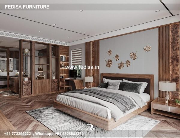 Wooden Bed Wooden Bedroom Furniture Gray And White Painted Rooms No-2202