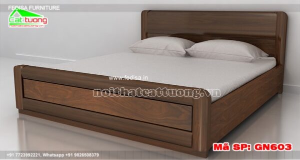 Wooden Bed Wooden Bedroom Interior Boho Inspired Room Decor No-2214