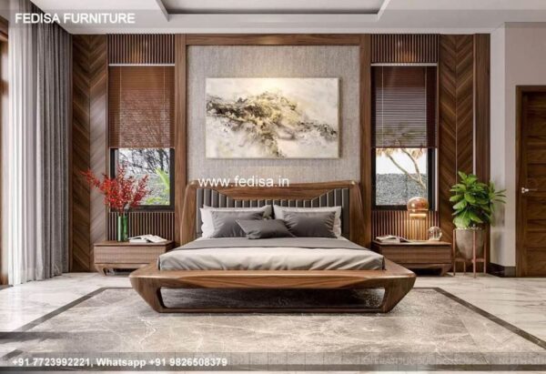 Wooden Bed Furniture Wooden Bed Design Traditional Master Bedroom Interior Design No-2223