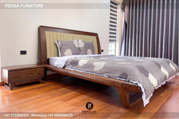 Wooden Bed Wooden Room Decor Interior Design Ideas For Mens Bedroom No-2233