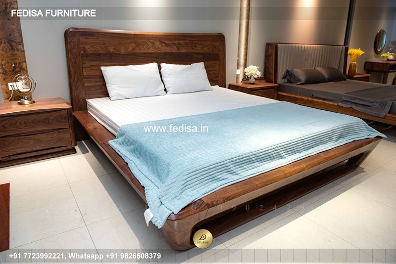 Wooden Bed Wooden Almirah With Dressing Table Design Good Bedroom Interior Design No-2236