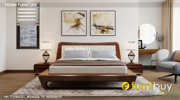 Wooden Bed Wooden Double Bed Under 5034 Brown Bedroom Ideas Interior Design No-2253