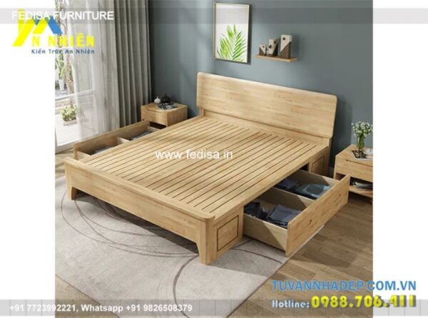 Wooden Bed Wooden Bed Interior Design Bedroom Interior Small No-2279