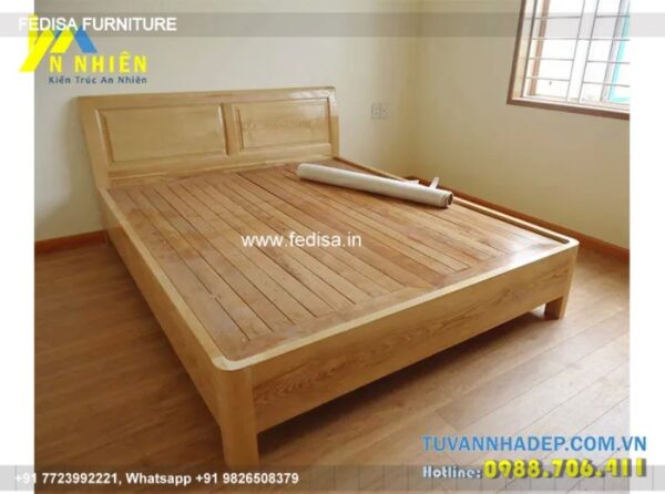 Wooden Bed Wooden Bedroom Interior Boho Interior Bedroom No-2280