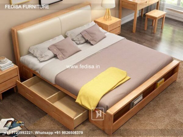 Wooden Bed Wooden Room Decor Small Bedroom Contemporary Interior Design No-2299