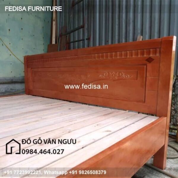 Wooden Bed Wooden Almirah For Bedroom 2 Bhk Flat Bedroom Design No-2301