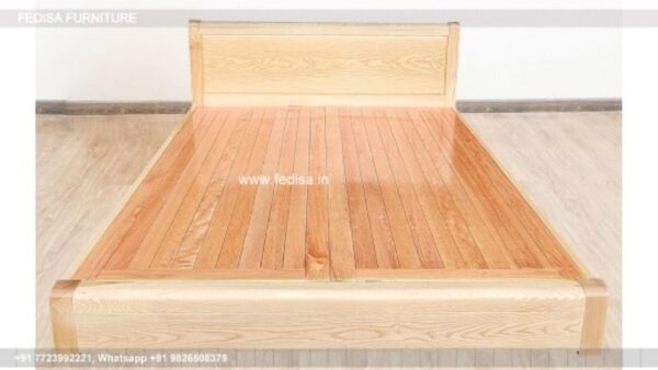 Wooden Bed Wooden Double Bed With Storage 70s Interior Design Bedroom No-2317