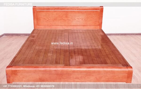 Wooden Bed Wooden Double Bed With Mattress Mary Mcdonald Bedroom No-2320