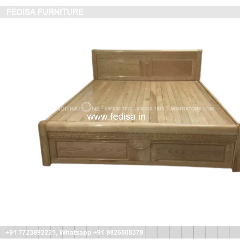 Wooden Bed Wooden Headboard Designs Master Bedroom Interior Decoration No-2354