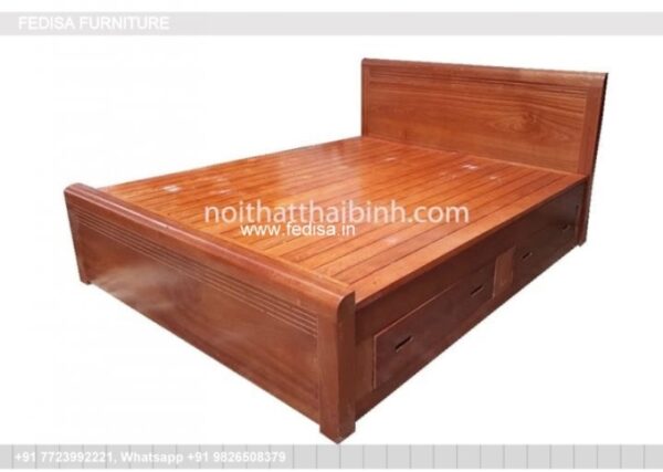 Wooden Bed Wooden Bed Headboard Design Moody Industrial Bedroom No-2356