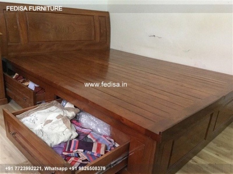 Wooden Bed Wooden Wardrobe With Dressing Table Trendy Room Styles No-2364