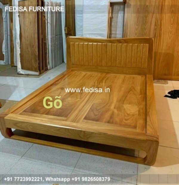 Wooden Bed Wooden Room Decor Dark Gray Painted Rooms No-2365