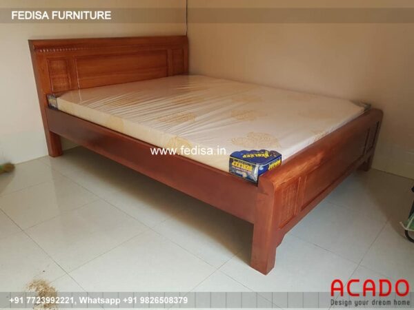 Wooden Bed Wooden Almirah Design Latest Small Bed Interior Design No-2369
