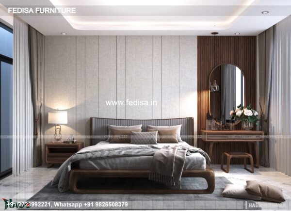 Wooden Bed Wooden Bed Spanish Interior Design Bedroom No-2370